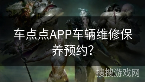 车点点APP车辆维修保养预约？