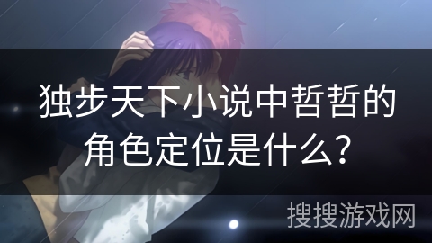 独步天下小说中哲哲的角色定位是什么？