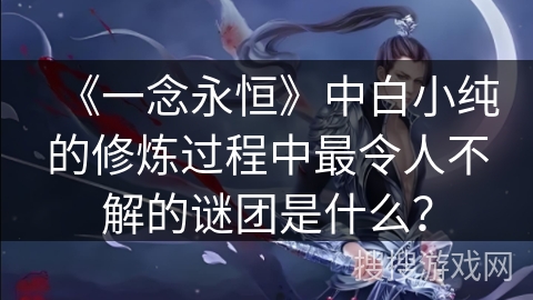 《一念永恒》中白小纯的修炼过程中最令人不解的谜团是什么？