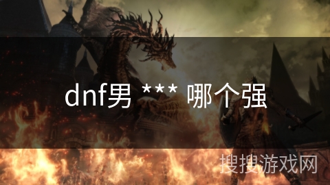 dnf男 *** 哪个强