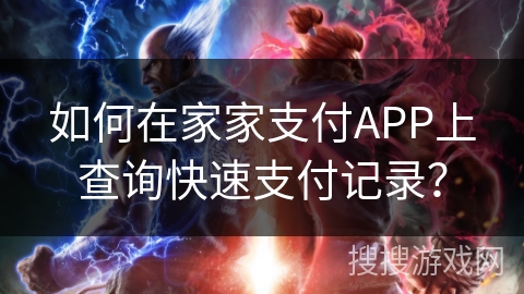 如何在家家支付APP上查询快速支付记录？
