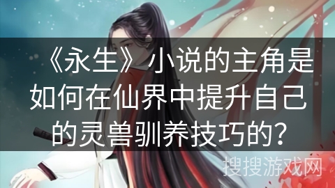 《永生》小说的主角是如何在仙界中提升自己的灵兽驯养技巧的？