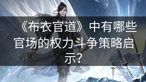 《布衣官道》中有哪些官场的权力斗争策略启示？