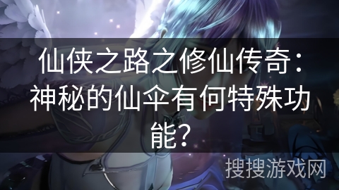 仙侠之路之修仙传奇：神秘的仙伞有何特殊功能？