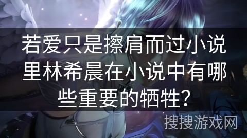 若爱只是擦肩而过小说里林希晨在小说中有哪些重要的牺牲？
