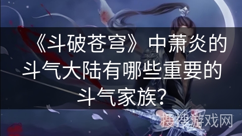 《斗破苍穹》中萧炎的斗气大陆有哪些重要的斗气家族？