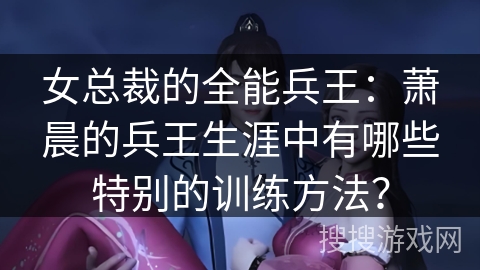 女总裁的全能兵王：萧晨的兵王生涯中有哪些特别的训练方法？