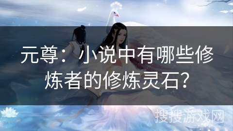 元尊：小说中有哪些修炼者的修炼灵石？