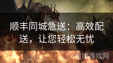 顺丰同城急送：高效配送，让您轻松无忧