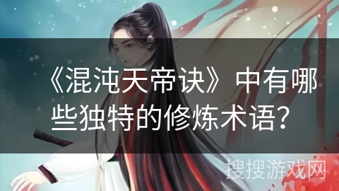 《混沌天帝诀》中有哪些独特的修炼术语？