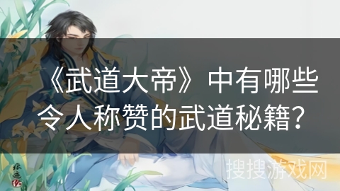《武道大帝》中有哪些令人称赞的武道秘籍？