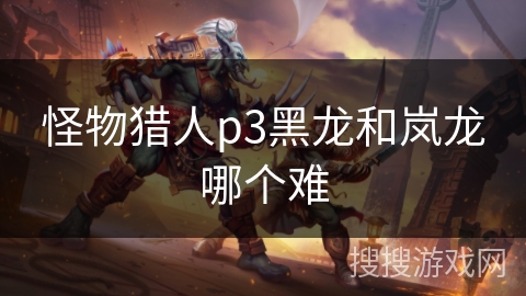 怪物猎人p3黑龙和岚龙哪个难