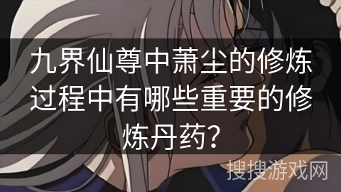 九界仙尊中萧尘的修炼过程中有哪些重要的修炼丹药？