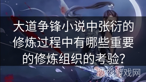 大道争锋小说中张衍的修炼过程中有哪些重要的修炼组织的考验？