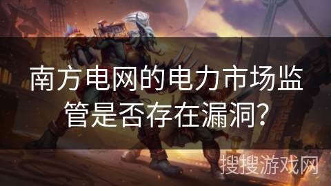 南方电网的电力市场监管是否存在漏洞？
