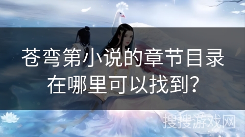 苍弯第小说的章节目录在哪里可以找到？