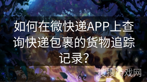 如何在微快递APP上查询快递包裹的货物追踪记录？