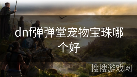 dnf弹弹堂宠物宝珠哪个好