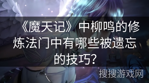 《魔天记》中柳鸣的修炼法门中有哪些被遗忘的技巧? 《魔天记》中柳鸣的修炼法门中有哪些被遗忘的技巧?