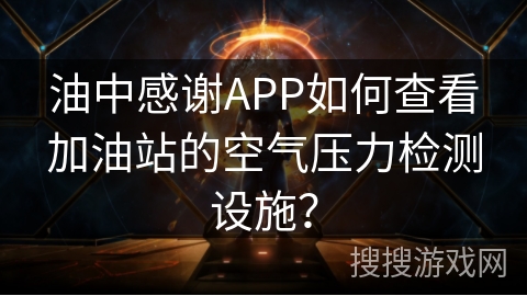 油中感谢APP如何查看加油站的空气压力检测设施？
