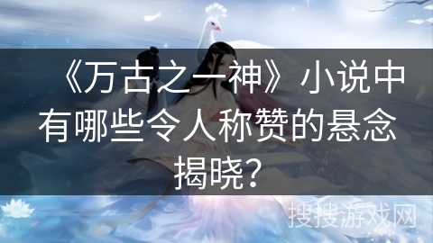 《万古之一神》小说中有哪些令人称赞的悬念揭晓？