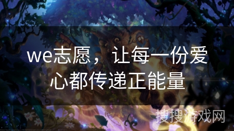 we志愿，让每一份爱心都传递正能量