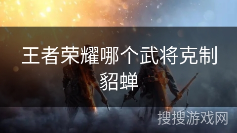 王者荣耀哪个武将克制貂蝉