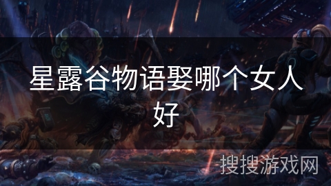 星露谷物语娶哪个女人好