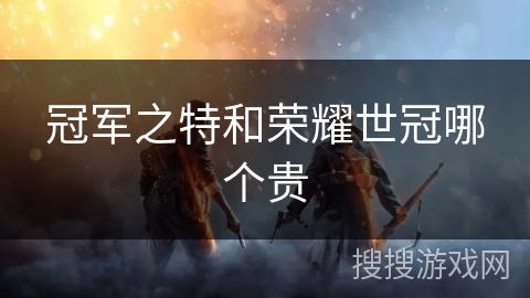 冠军之特和荣耀世冠哪个贵