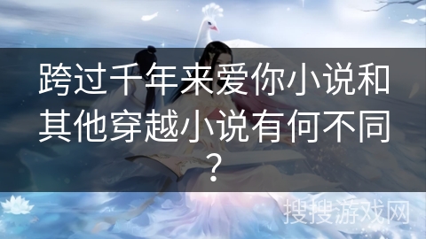 跨过千年来爱你小说和其他穿越小说有何不同? 跨过千年来爱你小说和其他穿越小说有何不同?