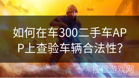 如何在车300二手车APP上查验车辆合法性？