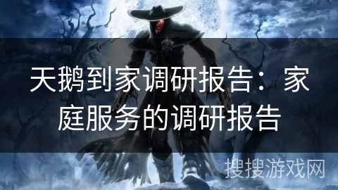 天鹅到家调研报告：家庭服务的调研报告