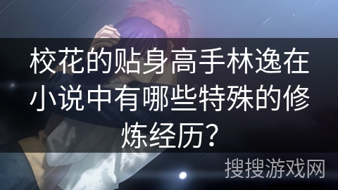 校花的贴身高手林逸在小说中有哪些特殊的修炼经历？