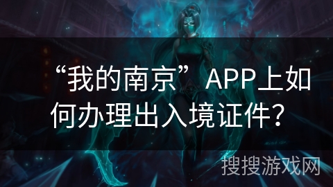 “我的南京”APP上如何办理出入境证件？