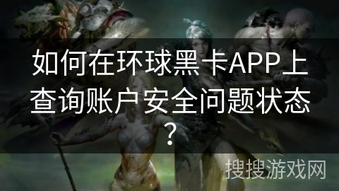 如何在环球黑卡APP上查询账户安全问题状态？