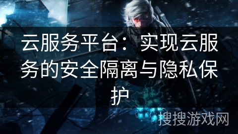 云服务平台：实现云服务的安全隔离与隐私保护