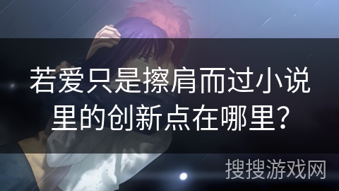 若爱只是擦肩而过小说里的创新点在哪里？