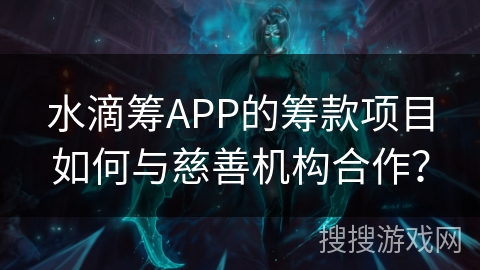 水滴筹APP的筹款项目如何与慈善机构合作？