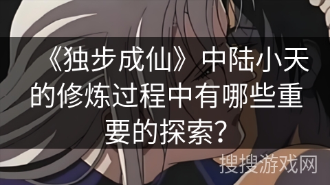《独步成仙》中陆小天的修炼过程中有哪些重要的探索？