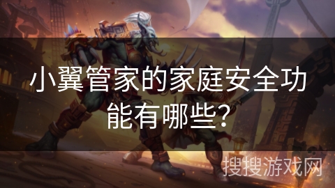 小翼管家的家庭安全功能有哪些？