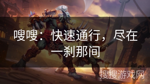 嗖嗖：快速通行，尽在一刹那间