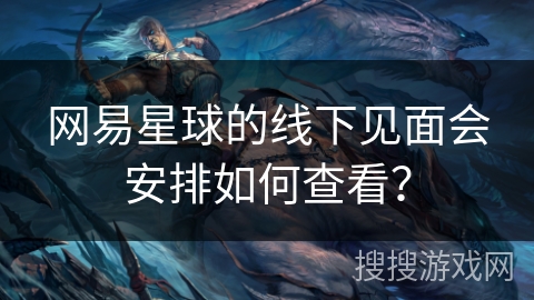 网易星球的线下见面会安排如何查看？