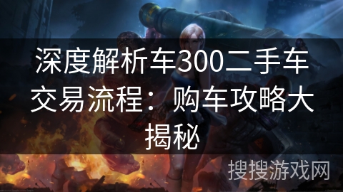 深度解析车300二手车交易流程：购车攻略大揭秘