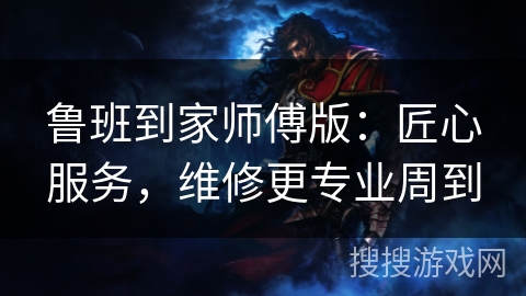 鲁班到家师傅版：匠心服务，维修更专业周到