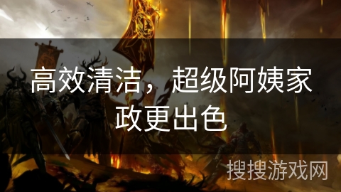 高效清洁，超级阿姨家政更出色