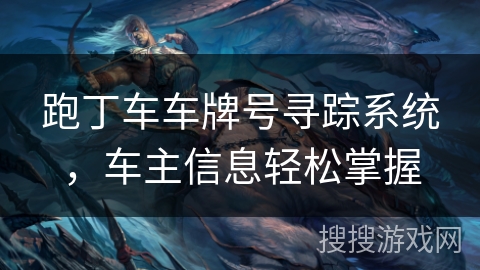 跑丁车车牌号寻踪系统,车主信息轻松掌握 跑丁车车牌号寻踪系统,车主信息轻松掌握