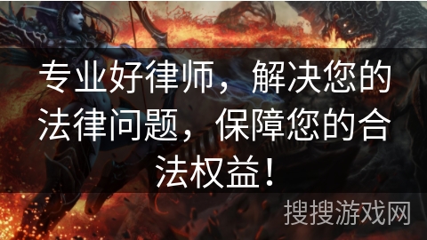 专业好律师，解决您的法律问题，保障您的合法权益！