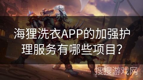 海狸洗衣APP的加强护理服务有哪些项目？