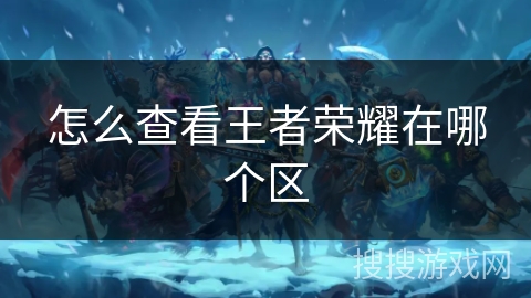 怎么查看王者荣耀在哪个区