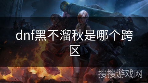 dnf黑不溜秋是哪个跨区